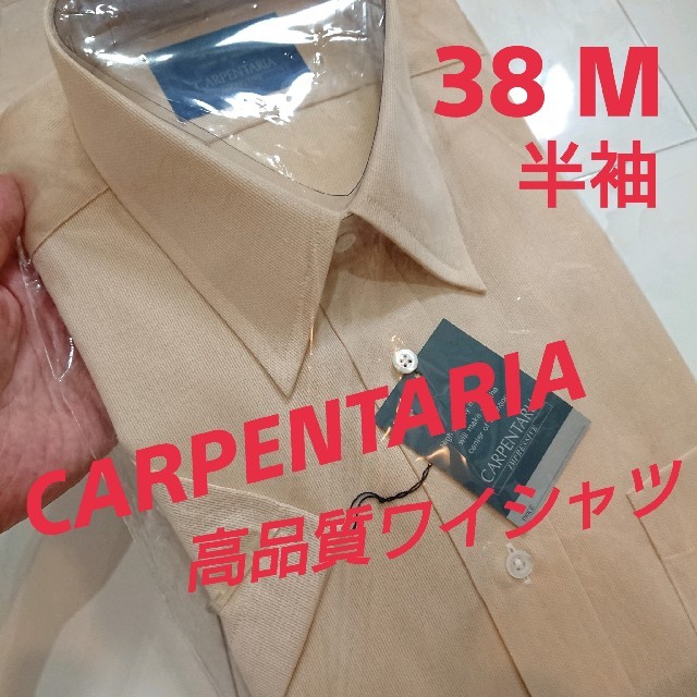 新品◆38 M◆CARPENTARIA半袖ビジネスYシャツ★落ち着いてるベージュ