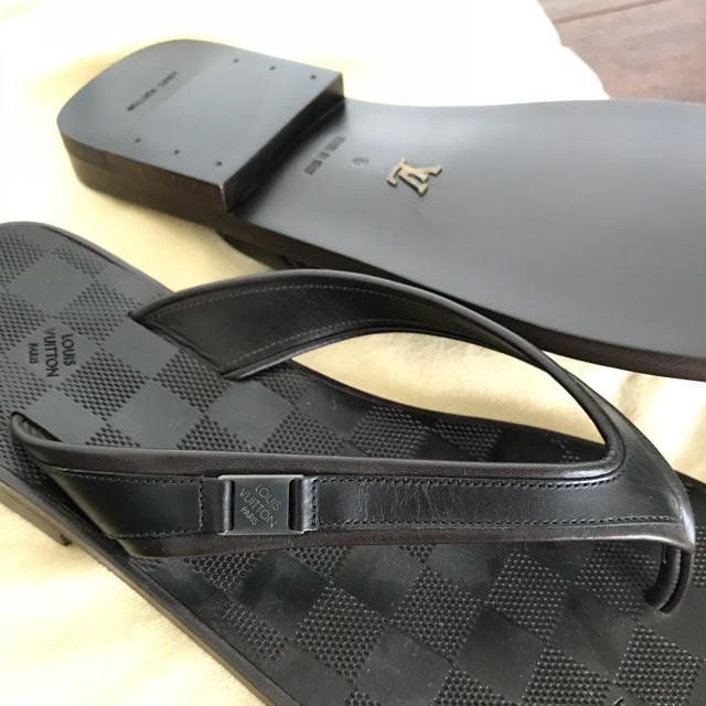 本物 新品 ルイヴィトン ダミエ ビーチサンダル サイズ6(25㎝~25.5