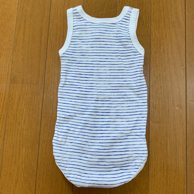 PETIT BATEAU(プチバトー)のうなぎいぬ様プチバトー ノースリーブロンパース 12ｍ キッズ/ベビー/マタニティのベビー服(~85cm)(ロンパース)の商品写真