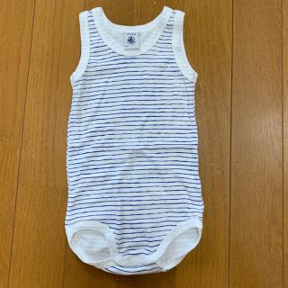 プチバトー(PETIT BATEAU)のうなぎいぬ様プチバトー ノースリーブロンパース 12ｍ(ロンパース)