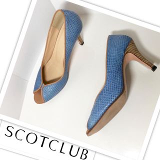 スコットクラブ(SCOT CLUB)の【スコットクラブ購入】オープントゥパンプス/パンプス/ブルー(青)36/23cm(ハイヒール/パンプス)