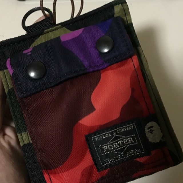 アベイシングエイプ×ポーター MIX CAMO WALLET 財布 BAPE☺ www ...