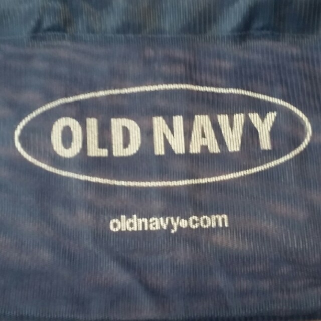 Old Navy(オールドネイビー)のレアold navyメッシュ素材オールドネイビー中古ブルー×白ロゴBIGバッグ レディースのバッグ(トートバッグ)の商品写真