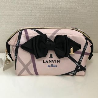 ランバンオンブルー(LANVIN en Bleu)のマリル様専用＊ランバンオンブルー☆リボンポーチ☆新品タグ付き(ポーチ)