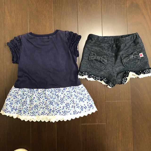 mikihouse(ミキハウス)のミキハウス トップス&ショートパンツ 80 キッズ/ベビー/マタニティのベビー服(~85cm)(Ｔシャツ)の商品写真