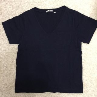 ニコアンド(niko and...)のMippon様専用 ニコアンド  USAコットン Vネック Tシャツ ネイビー(Tシャツ(半袖/袖なし))