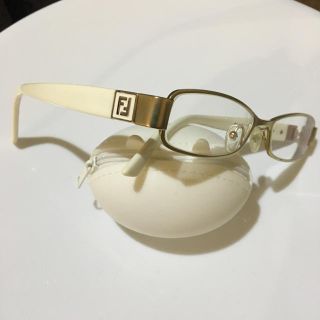 フェンディ(FENDI)のフェンディ メガネ フレーム ロゴ ゴールド (サングラス/メガネ)