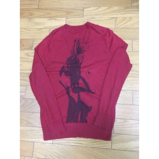 ヒステリックグラマー(HYSTERIC GLAMOUR)の中古ヒステリックグラマー赤ニットMカーディガン　カシミヤ(ニット/セーター)