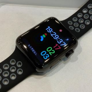 アップルウォッチ(Apple Watch)の(純正品) Apple Watch series2 GPS ブラックステンレス(腕時計(デジタル))