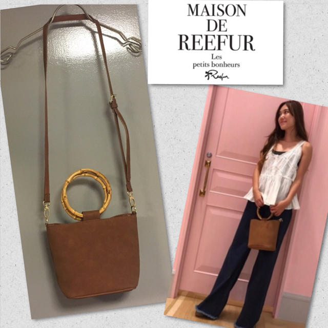 Maison de Reefur(メゾンドリーファー)の美品❤︎メゾンドリーファー バンブーリングハンドル バッグ❤︎ レディースのバッグ(ショルダーバッグ)の商品写真