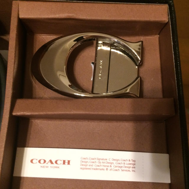 COACH(コーチ)のコーチベルトメンズレザーロゴバック メンズのファッション小物(ベルト)の商品写真