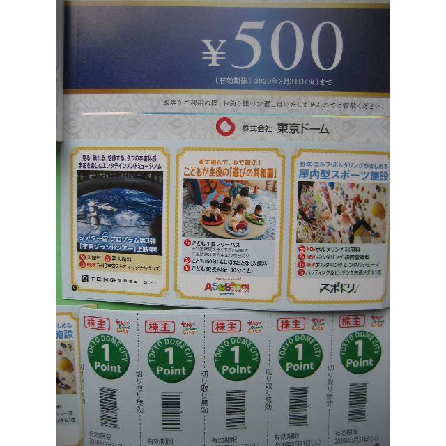 東京ドーム 株主優待 
得10チケット（10P）×2冊です。