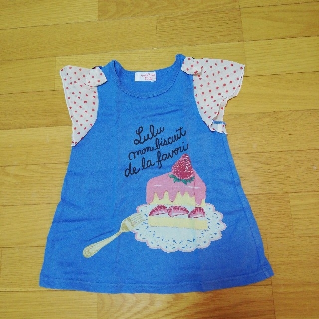 Shirley Temple(シャーリーテンプル)のエミリーテンプル·ルル　ケーキ柄Tシャツ キッズ/ベビー/マタニティのキッズ服女の子用(90cm~)(Tシャツ/カットソー)の商品写真