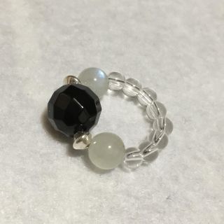 ＊＊オニキス&ブルームーンストーン❤︎ring＊＊天然石のリング(リング)