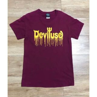 デビルユース(Deviluse)のdeviluse デビルユース ロゴTシャツ ワインレッド(Tシャツ/カットソー(半袖/袖なし))