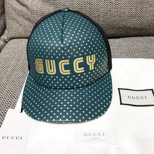 新品未使用 GUCCI キャップ L ターコイズのサムネイル