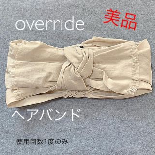 オーバーライド(override)のoverride ガーゼ ヘアバンド リボン CA4LA カオリノモリ(ヘアバンド)