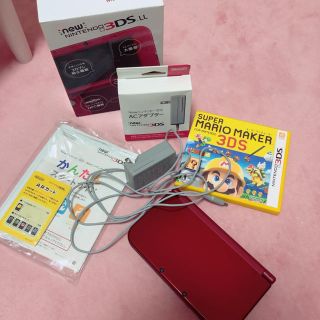 ニンテンドー3DS(ニンテンドー3DS)のニンテンドー3DSLL メタリックレッド＆スーパーマリオメーカー(携帯用ゲーム機本体)