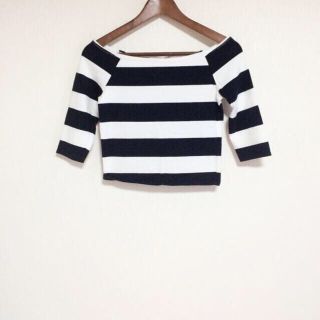 マウジー(moussy)のmoussyオフショルボーダートップス(Tシャツ(半袖/袖なし))