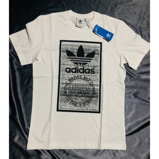 アディダス(adidas)のメンズ アディダス Tシャツ カットソー 新品未使用タグ付き 白×黒(Tシャツ/カットソー(半袖/袖なし))