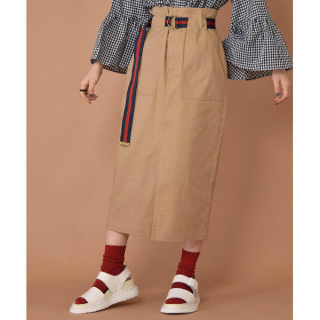 w closet(ダブルクローゼット)のラインベルト付スカート レディースのスカート(ロングスカート)の商品写真