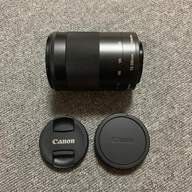 新品 Canon キャノン 望遠ズームレンズ EF-M55-200 ブラック