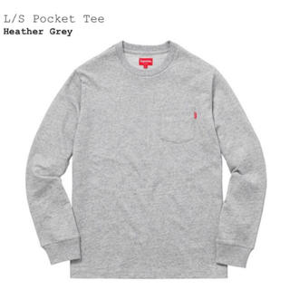 シュプリーム(Supreme)のSupreme L/S Pocket Tee heather grey Sサイズ(Tシャツ/カットソー(七分/長袖))