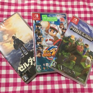 ニンテンドースイッチ(Nintendo Switch)の実況パワフルプロ野球+ゼルダの伝説ブレスオブザワイルド+マインクラフト(家庭用ゲームソフト)