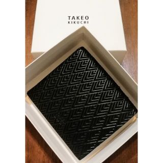 タケオキクチ(TAKEO KIKUCHI)のタケオキクチ　新品　メンズ　レザーウォレット(ブラック)(折り財布)