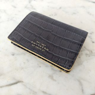 スマイソン(Smythson)の【新品】Smythson マラ 名刺入れ カードケース ユニセックス ブラウン(名刺入れ/定期入れ)