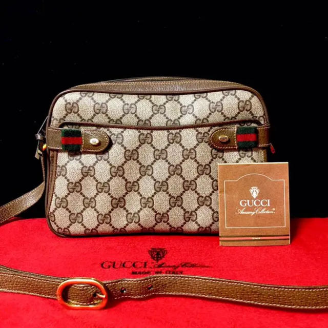 Gucci - 美品 レア グッチ オールドグッチ シェリーライン ショルダーバッグ ポシェットの通販 by マチルダ's shop｜グッチならラクマ