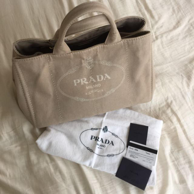 国内在庫】 PRADA ベージュ カナパ - トートバッグ - kajal.pl