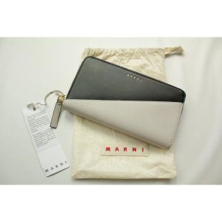 マルニ(Marni)のshow127様専用 マルニ ジップロングウォレット 黒×アイボリー 新品(財布)