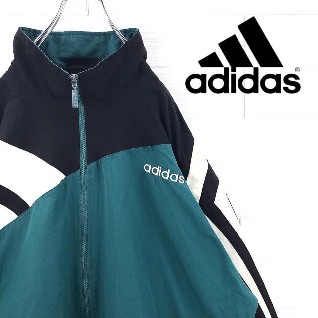 adidas(アディダス)の☆ponta様専用☆adidas サイドデザイン ゆるダボ 国旗タグ 90s メンズのジャケット/アウター(ナイロンジャケット)の商品写真