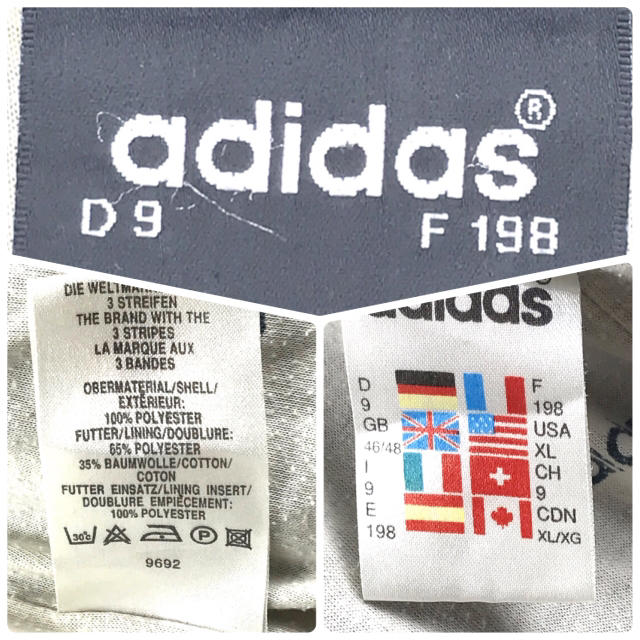 adidas(アディダス)の☆ponta様専用☆adidas サイドデザイン ゆるダボ 国旗タグ 90s メンズのジャケット/アウター(ナイロンジャケット)の商品写真