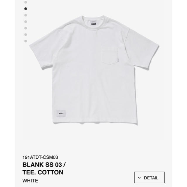 19SS WTAPS BLANK SS 03 /TEE. COTTON