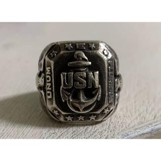 ヴィンテージ USN U.S.NAVY アメリカ海軍 リング シルバー(リング(指輪))