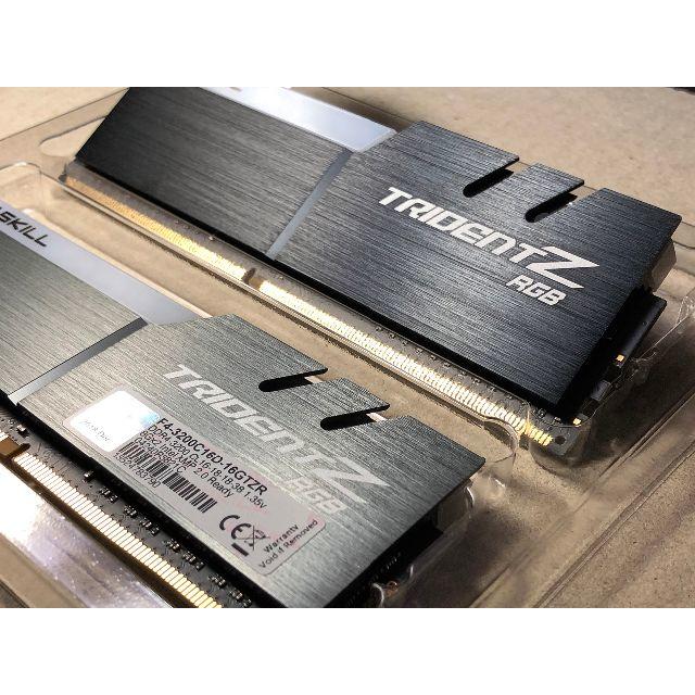 DDR4メモリ F4-3200C16D-16GTZR ■ 2組セット 計32GBPCパーツ