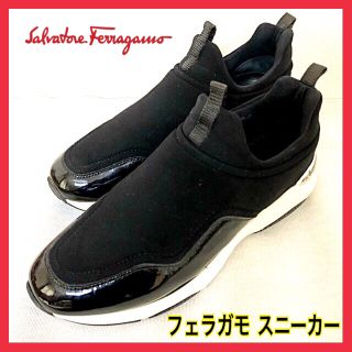 サルヴァトーレフェラガモ(Salvatore Ferragamo)のフェラガモ Ferragamo GIOLLY スニーカー スリッポン 5M 黒(スニーカー)