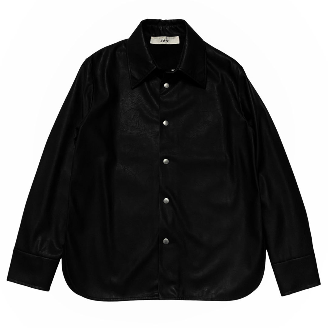 SÉFR セファ RAINIER OVERSHIRT フェイク レザー シャツの通販 SÉFR セファ RAINIER OVERSHIRT フェイク レザー シャツの通販