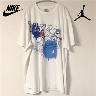 ナイキ(NIKE)のNIKE ジョーダン Tシャツ XL 白 ルーキーオブザイヤー メンズ 古着(Tシャツ/カットソー(半袖/袖なし))