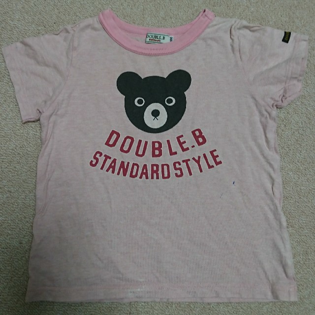 DOUBLE.B(ダブルビー)のDOUBLE.B ピンク Tシャツ 100 キッズ/ベビー/マタニティのキッズ服女の子用(90cm~)(Tシャツ/カットソー)の商品写真