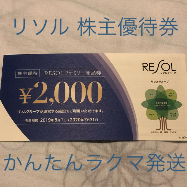 リソル 株主優待券 円分