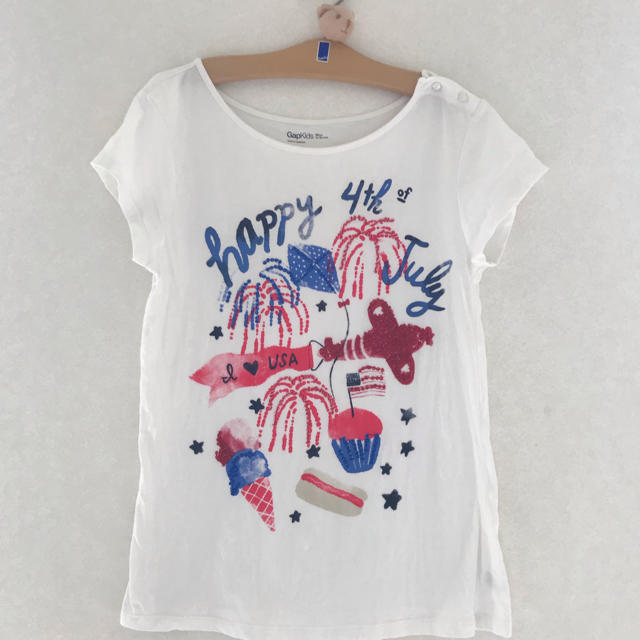 GAP Kids(ギャップキッズ)のGAP ラメTシャツ 160 キッズ/ベビー/マタニティのキッズ服女の子用(90cm~)(Tシャツ/カットソー)の商品写真