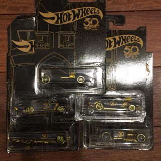 送料込 ホットウィール 50周年記念 BLACK & GOLD  5台セット(ミニカー)