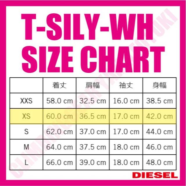 DIESEL(ディーゼル)の【匿名】50％OFF　DIESEL　SILLY-YH　白　XS レディースのトップス(カットソー(半袖/袖なし))の商品写真