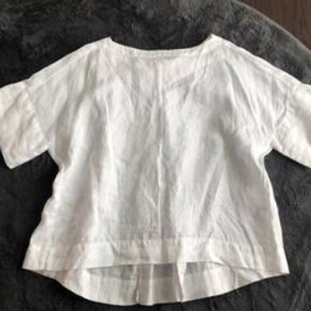 MUJI (無印良品)(ムジルシリョウヒン)の無印良品　リネン半袖シャツ　白　 レディースのトップス(シャツ/ブラウス(半袖/袖なし))の商品写真
