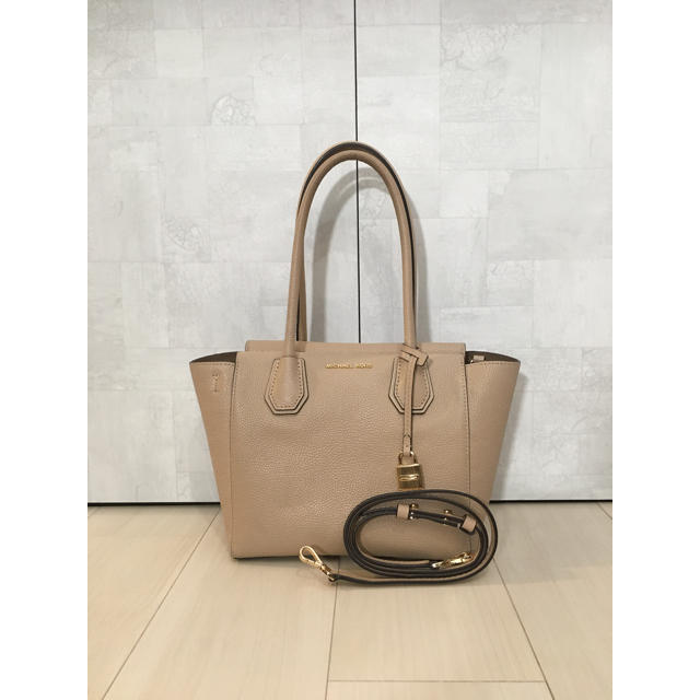 Michael Kors(マイケルコース)のマイケルコース レディース 2WAY ハンドバッグ レザー ベージュ レディースのバッグ(ハンドバッグ)の商品写真