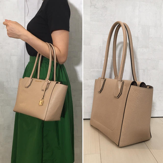 Michael Kors(マイケルコース)のマイケルコース レディース 2WAY ハンドバッグ レザー ベージュ レディースのバッグ(ハンドバッグ)の商品写真