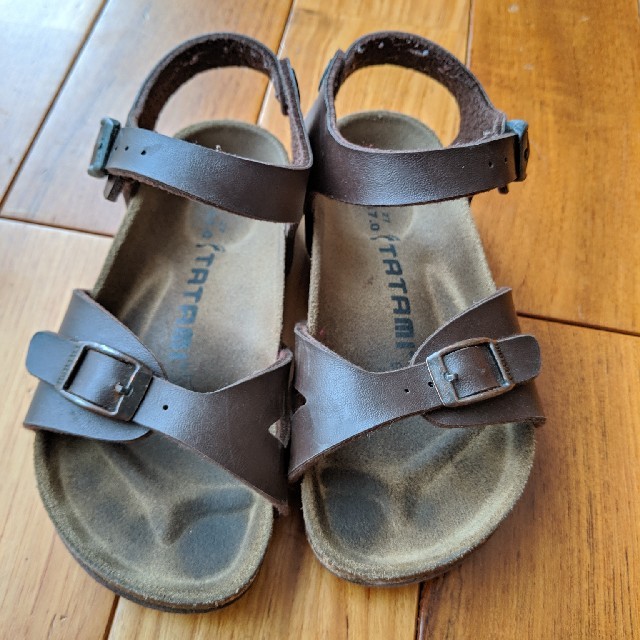 BIRKENSTOCK(ビルケンシュトック)のタタミ　ビルケンシュトック　１７センチ　27　中古　サンダル　キッズ キッズ/ベビー/マタニティのキッズ靴/シューズ(15cm~)(サンダル)の商品写真